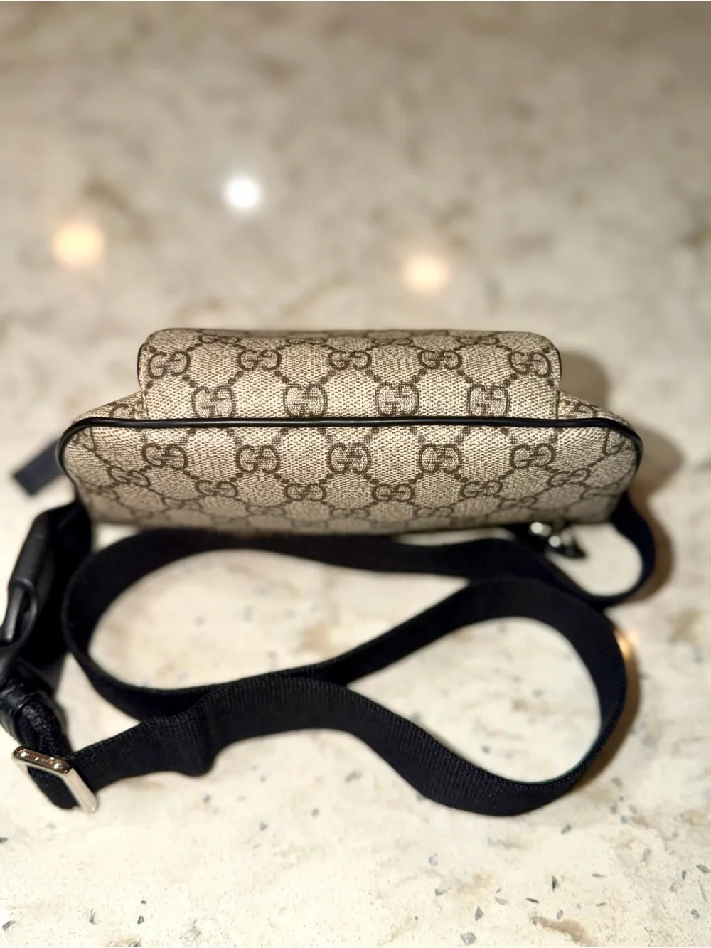 Gucci GG Supreme Eden Belt Bag Medium Beige/Ebony